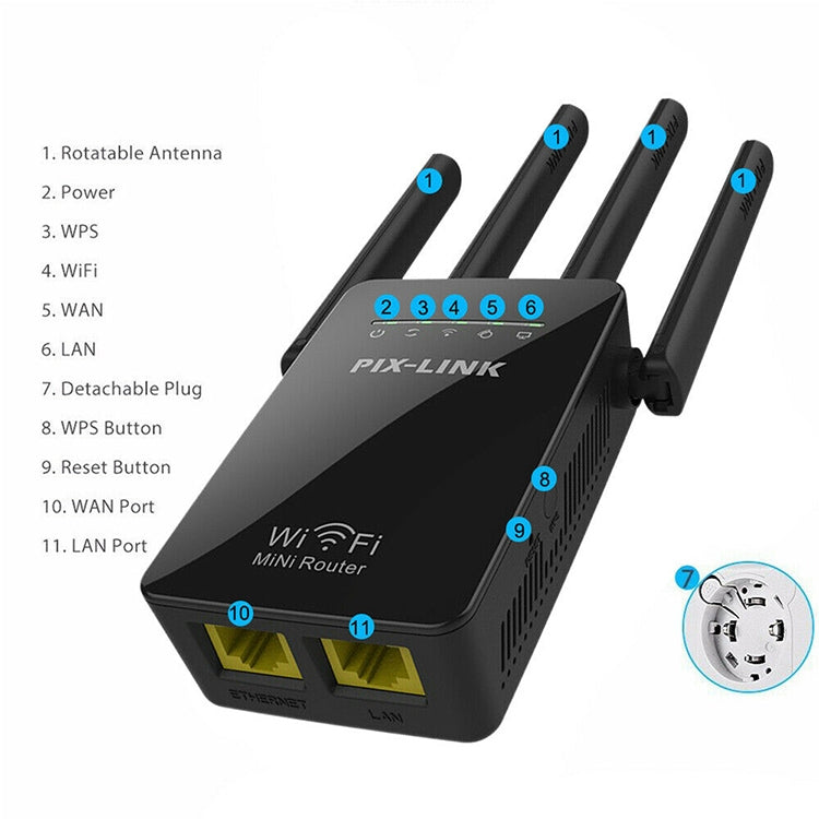Wireless Smart WiFi Router Repeater with 4 WiFi Antennas, EU Plug Black, EU Plug White, UK Plug Black, UK Plug White, US Plug Black, US Plug White Wireless Smart WiFi Router Repeater with 4 WiFi Antennas, EU Plug Black, EU Plug White, UK Plug Black, UK Plug White, US Plug Black, US Plug White